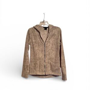 CALVIN KLEIN | Tan Snake Print fleece hoodie